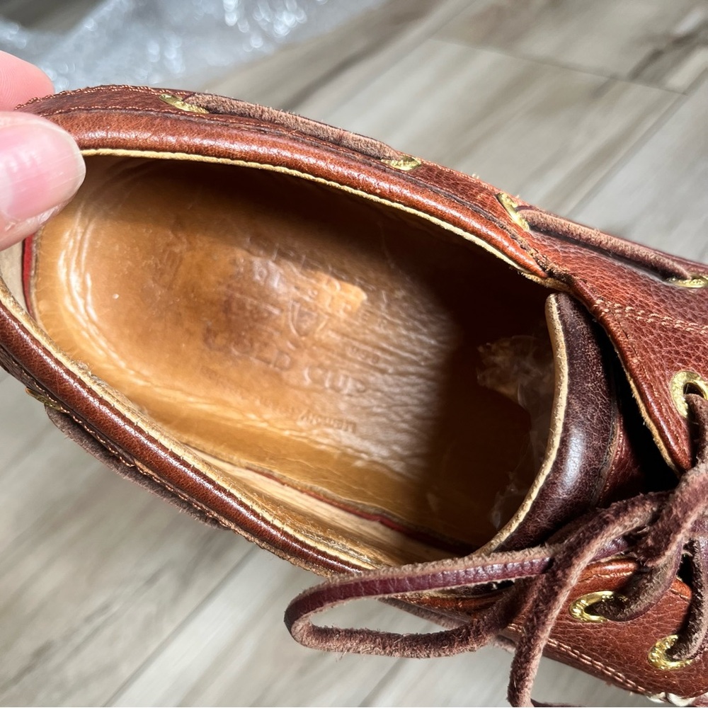 Men's Sperry top-sider Premium Leather Boat Shoes in Rich Brown - Picture 5 of 7